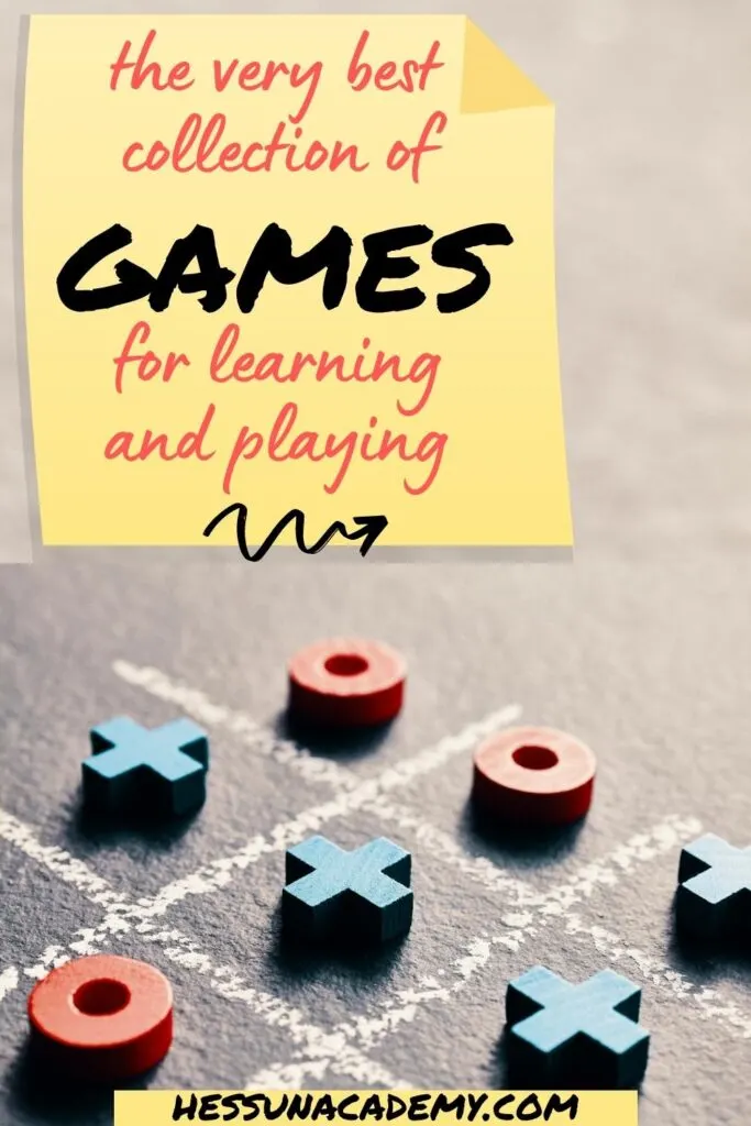 Educational Games Collection - Fun Game Ideas for Kids and Adults 33 tic tac toe pieces on the ground as part of an educational games collection