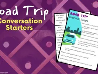 preview of free printable road trip conversation starters