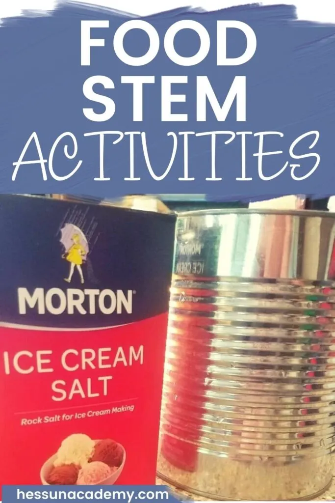 Food STEM Activities Your Kids Will Love 46 tin can and ice cream salt preparing for some food stem activities