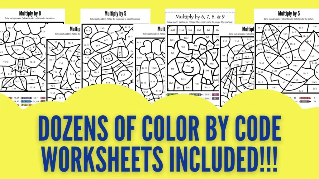 Multiplication Coloring Sheets - Limited Time Offer 3 Multiplication Coloring Sheets - Limited Time Offer 3