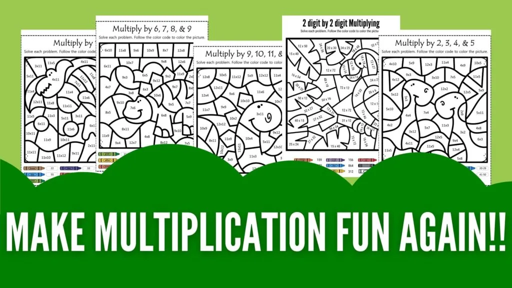 Multiplication Coloring Sheets - Limited Time Offer 1 Multiplication Coloring Sheets - Limited Time Offer 1