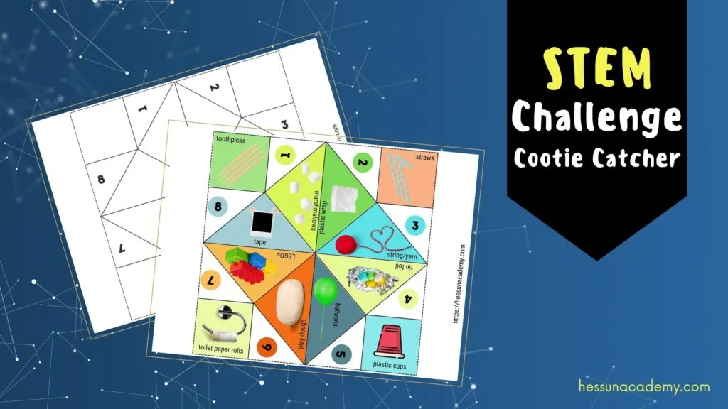 STEM Challenge Printable Cootie Catcher 44 preview of the free printable STEM challenge printable cootie catcher