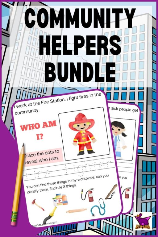 Free Community Helpers Printable Activity Bundle - Hess UnAcademy