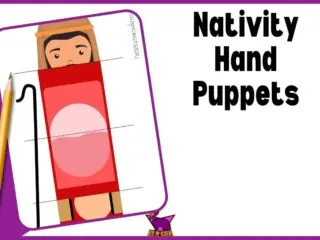 preview of the free printable Nativity hand puppets templates