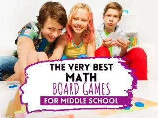 a group of tweens playing a fun math board games for middle school
