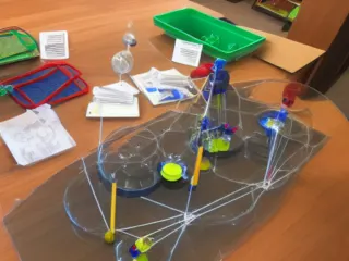 homeschool classroom filled with activities needed for STEAM activities and science experiments
