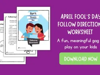 April Fools following directions worksheet