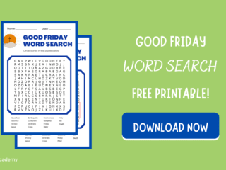 Good Friday Word Search Free Printable