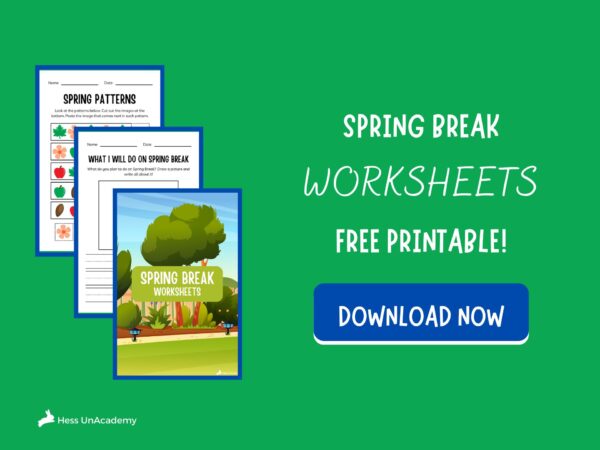 Free Printable Spring Break Worksheets - Hess UnAcademy