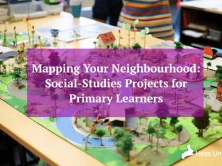 High‑resolution illustration for Mapping Your Neighbourhood: Social‑Studies Projects for Primary Learners