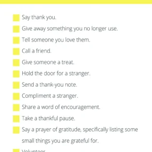 30-Day Gratitude Challenge Ideas