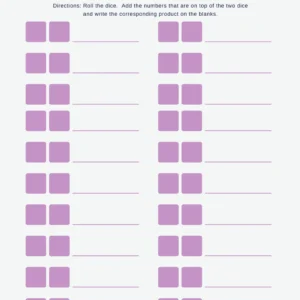 Addition Dice Game