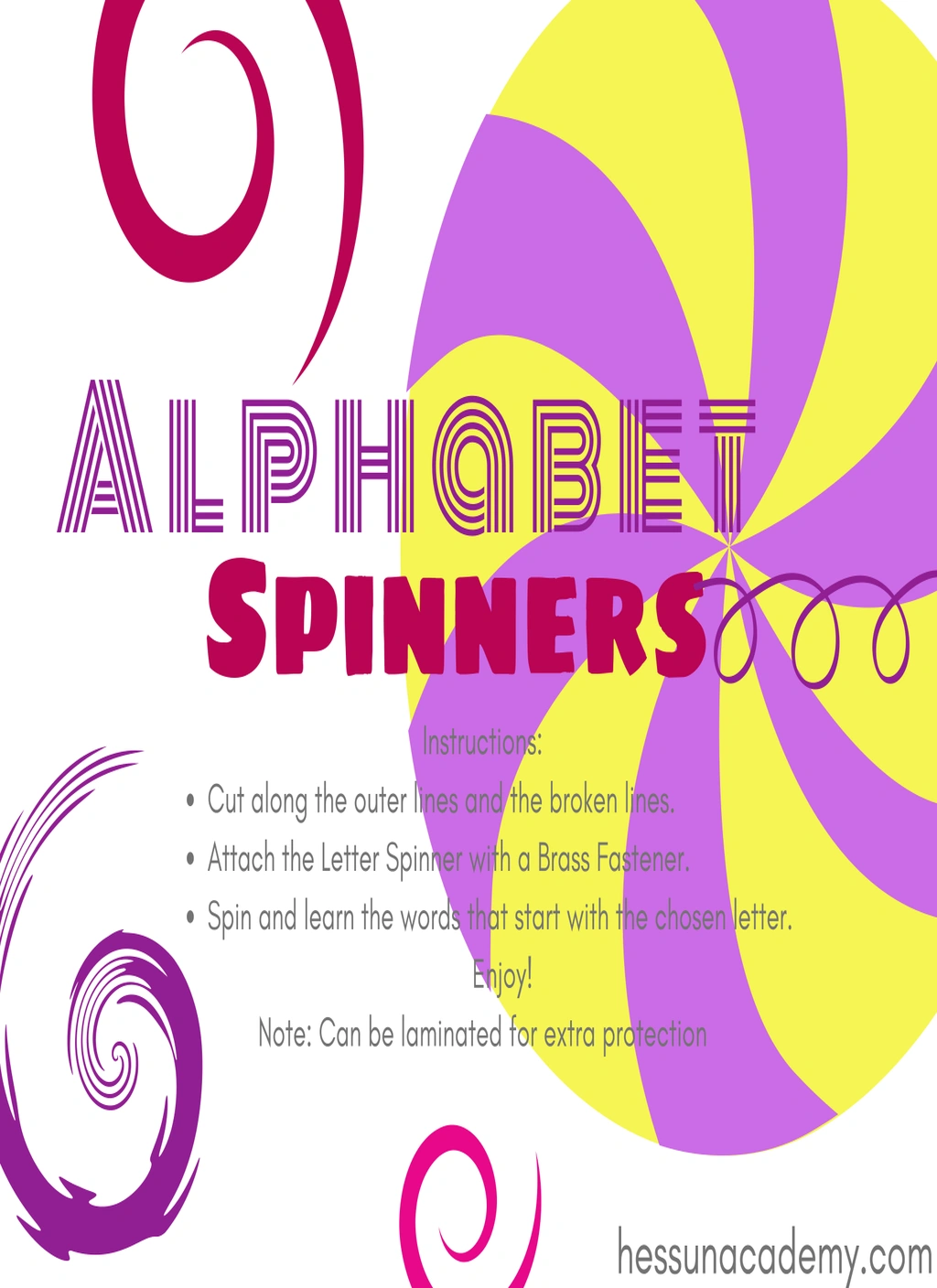 Alphabet Spinners