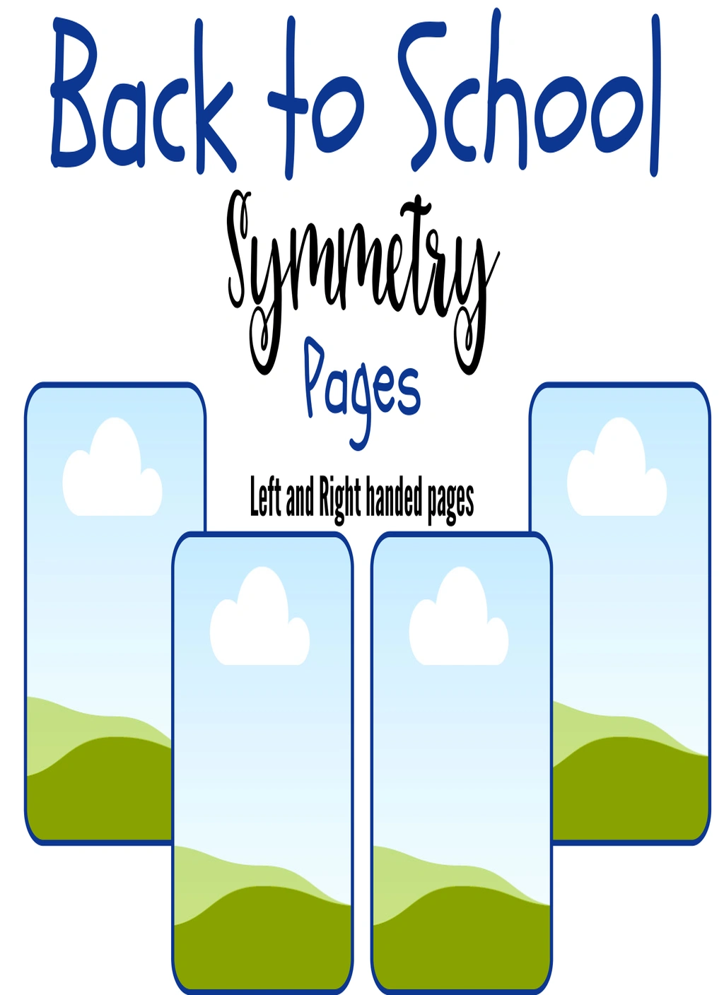 Back to School Symmetry Pages (Math)
