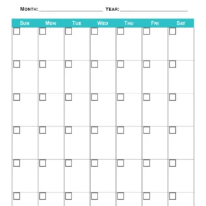 Colorful Homeschool Calendar