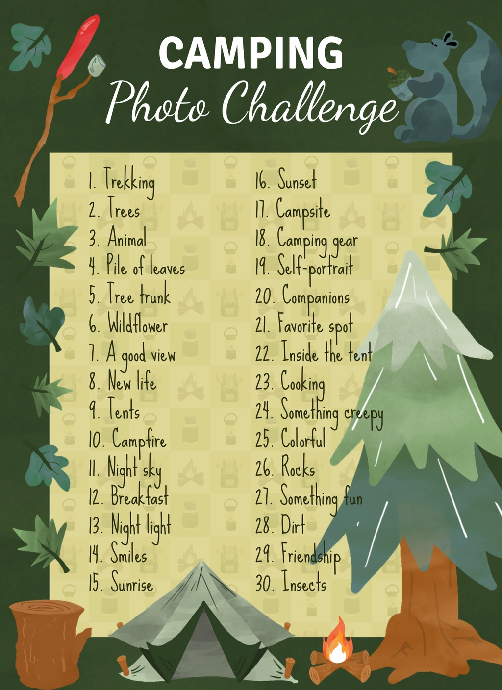 Camping Photo Challenge