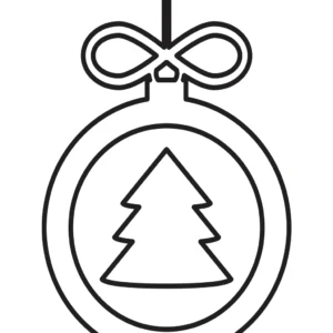 Christmas Coloring Page Ornament #2