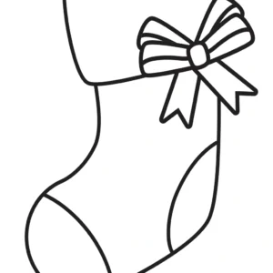 Christmas Coloring Book Stocking with Bow