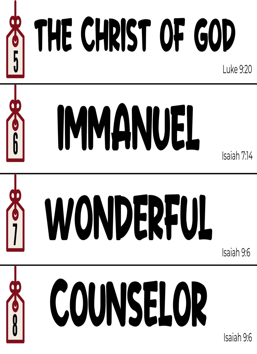 Christmas Countdown Chain Names of Jesus 4 Christmas Countdown Chain Names of Jesus - Image 4