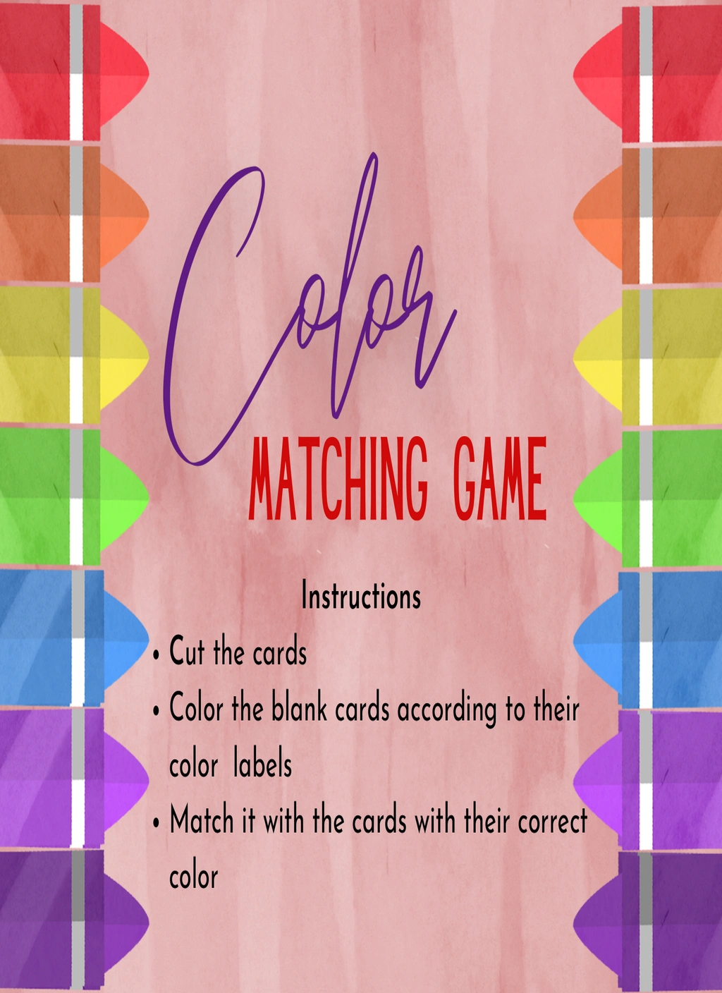 Color Matching and Cutting Activity (Preschool) 1 Color Matching and Cutting Activity (Preschool)