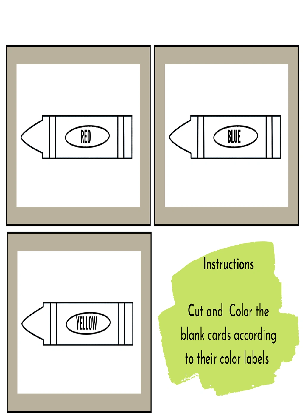 Color Matching and Cutting Activity (Preschool) 2 Color Matching and Cutting Activity (Preschool) - Image 2