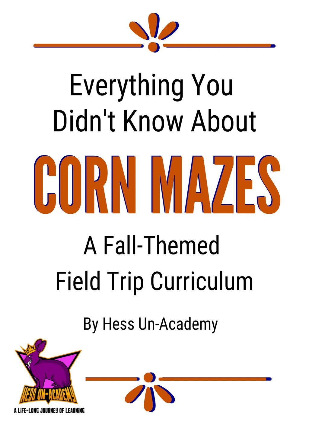 Corn Maze Unit Study Regular