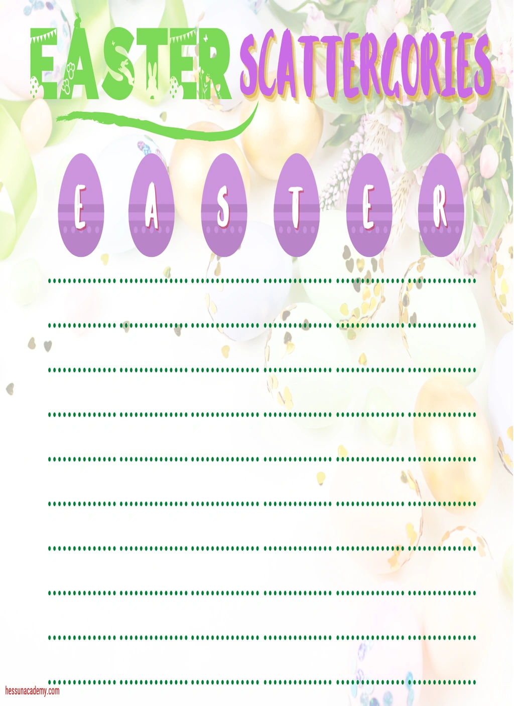 Easter Scattergories
