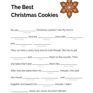 Fill in the Blank Christmas Cookies