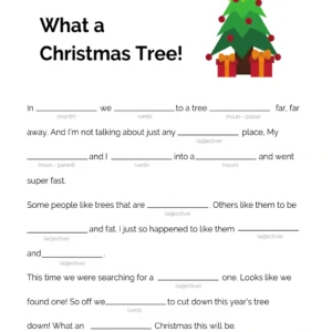 Fill in the Blank Christmas Tree