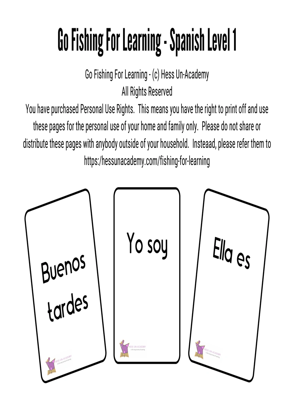 Go Fishing For Learning - Spanish Level 1 2 Go Fishing For Learning - Spanish Level 1 - Image 2