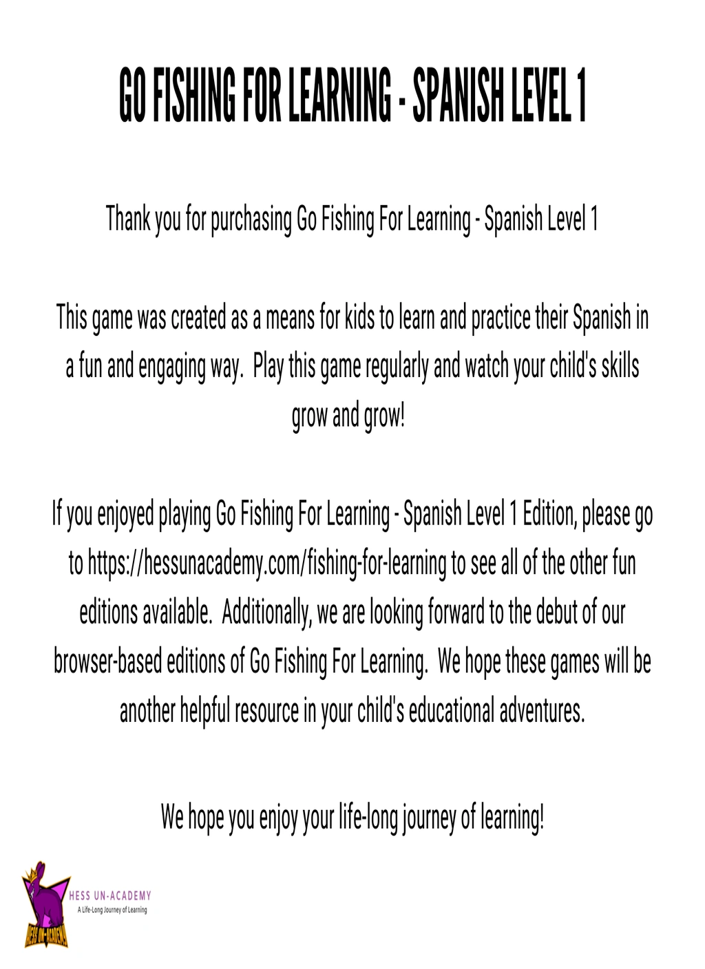 Go Fishing For Learning - Spanish Level 1 3 Go Fishing For Learning - Spanish Level 1 - Image 3