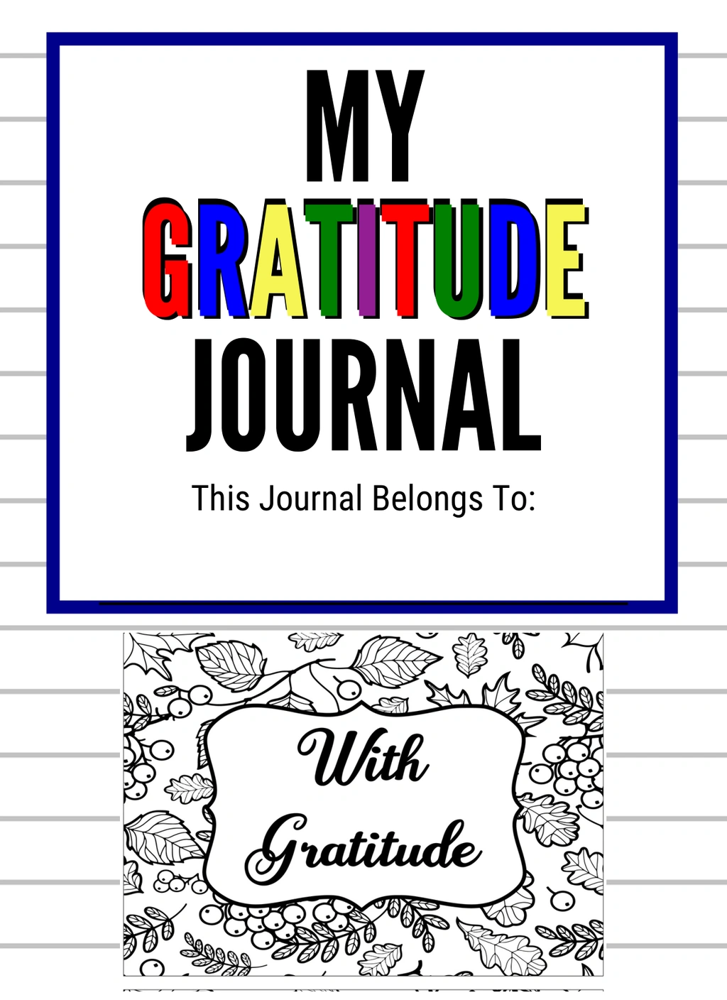 Gratitude Journal for Kids