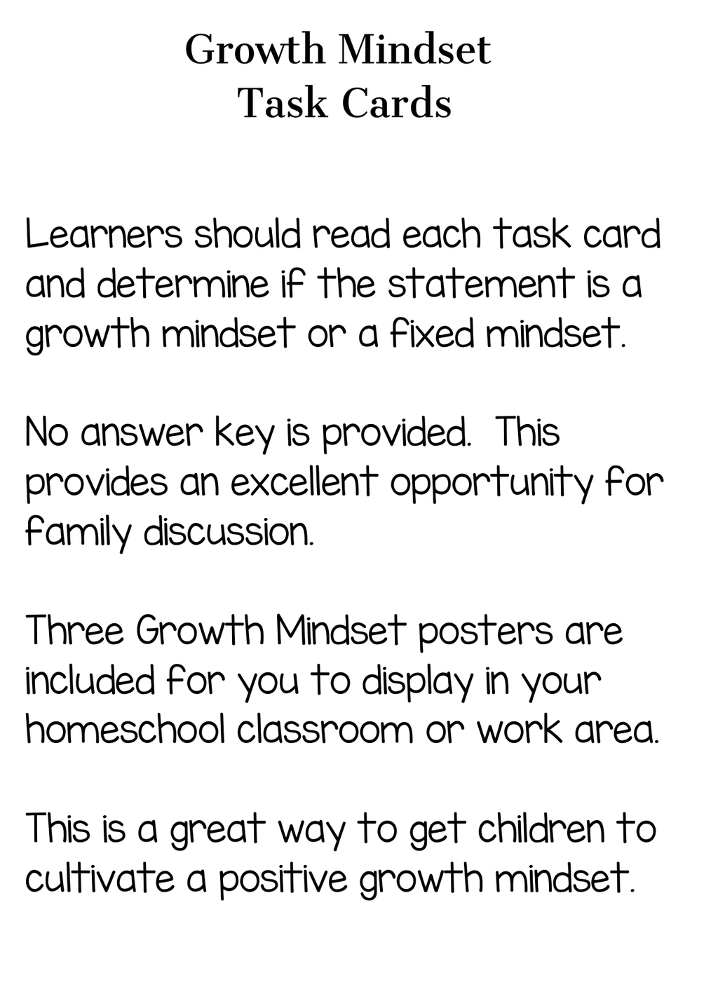 Growth Mindset Task Cards 2 Growth Mindset Task Cards - Image 2