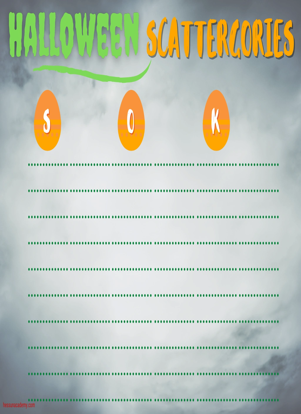 Halloween Scattergories 2 Halloween Scattergories - Image 2