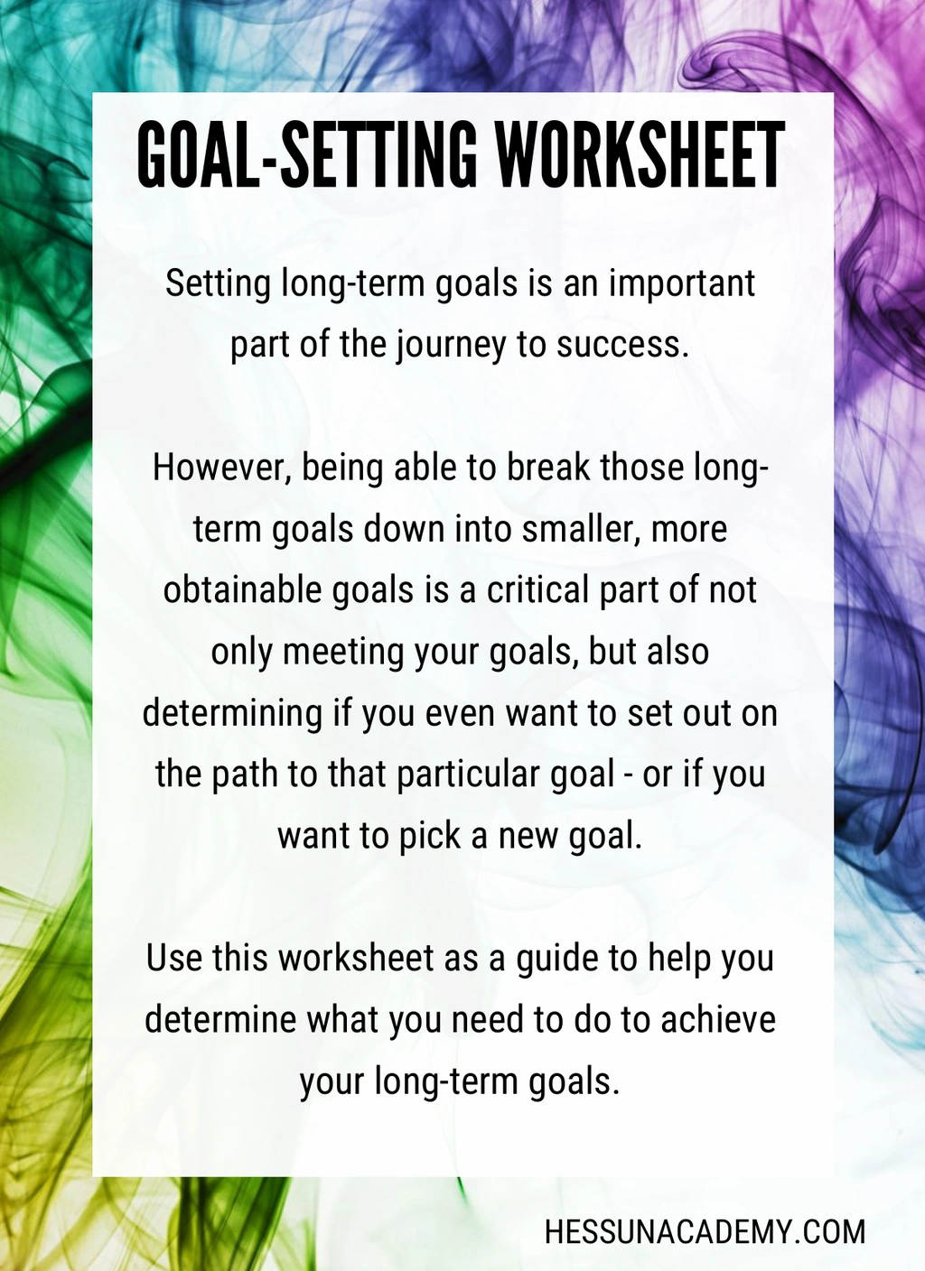 Goal-Setting Worksheets 2 Goal-Setting Worksheets - Image 2