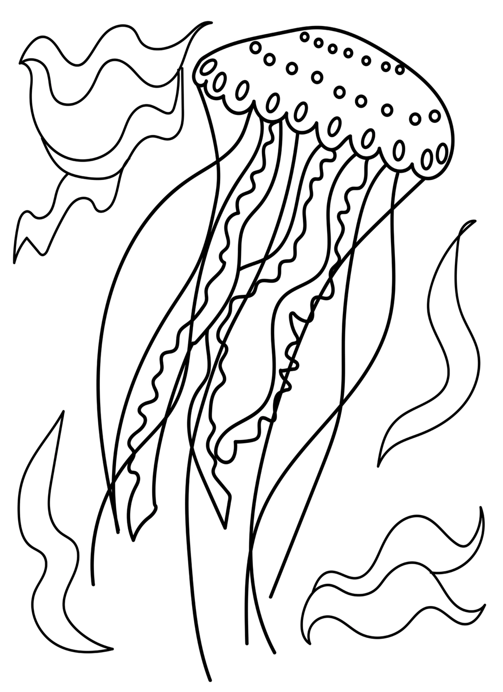 Jellyfish Coloring Book (Kid Activities) 4 Jellyfish Coloring Book (Kid Activities) - Image 4