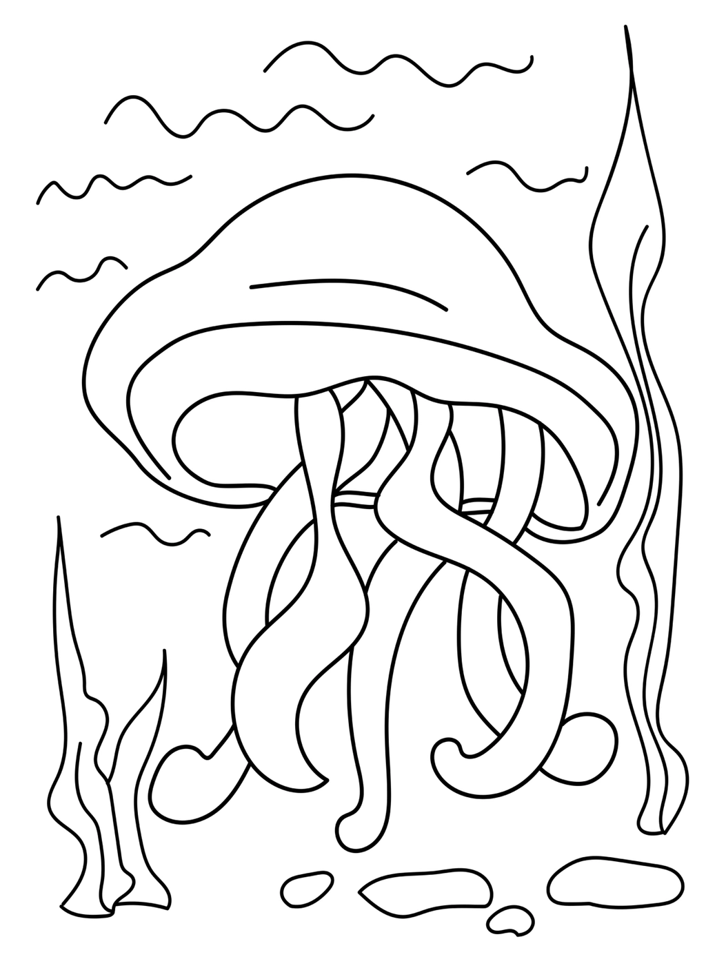 Jellyfish Coloring Book (Kid Activities) 2 Jellyfish Coloring Book (Kid Activities) - Image 2