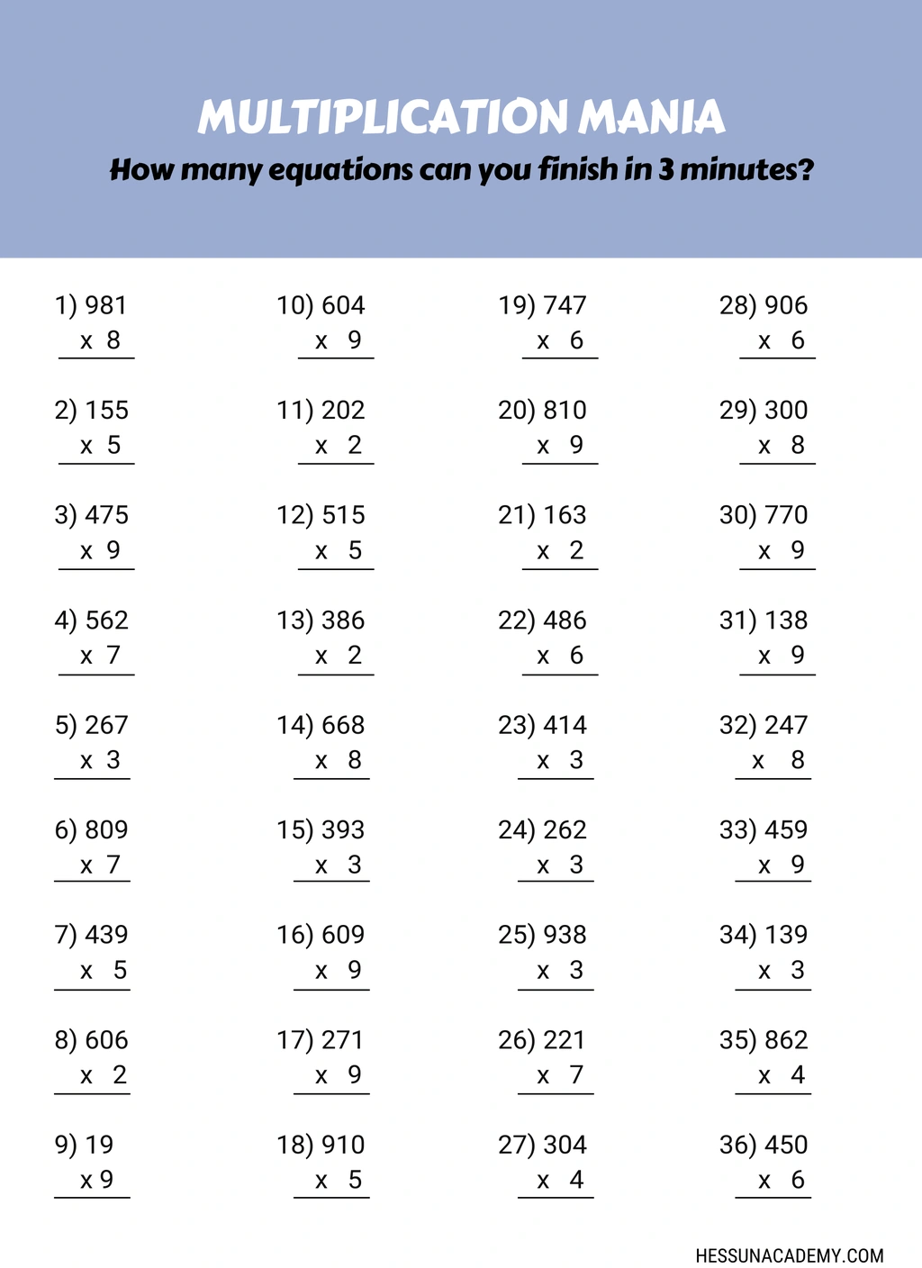 4th grade multiplication worksheets 2 4th grade multiplication worksheets - Image 2