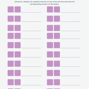 Multiplication Dice Game