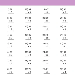 Multiplication Vertical