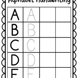 Alphabet Handwriting Worksheets