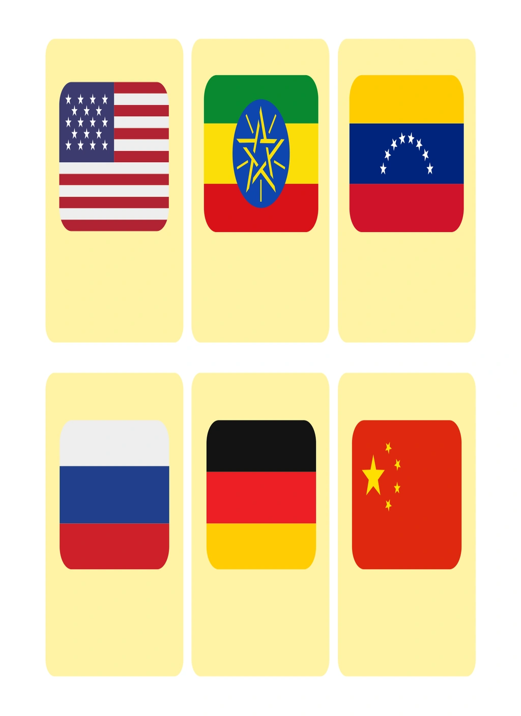 Flags of the World Printable Flashcards / Matching Game 2 Flags of the World Printable Flashcards / Matching Game - Image 2