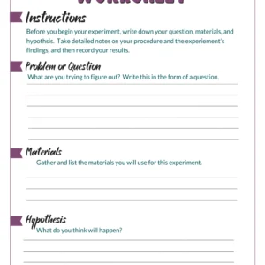Scientific Method Worksheets