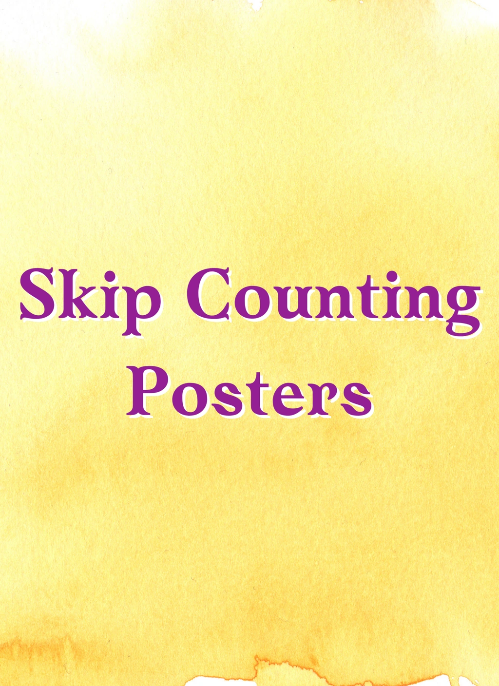 Skip Counting Wall Posters (Math)