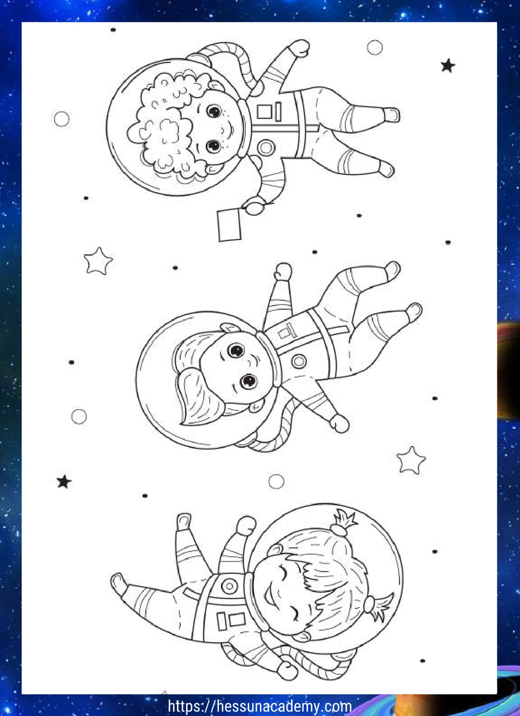 Space Coloring Pages 3 Space Coloring Pages - Image 3