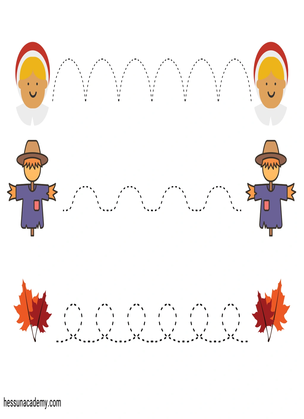 Thanksgiving Pre-Writing Line Tracing Activity 4 Thanksgiving Pre-Writing Line Tracing Activity - Image 4