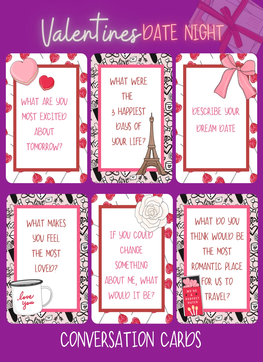 Valentine's Day Date Night Conversation Cards