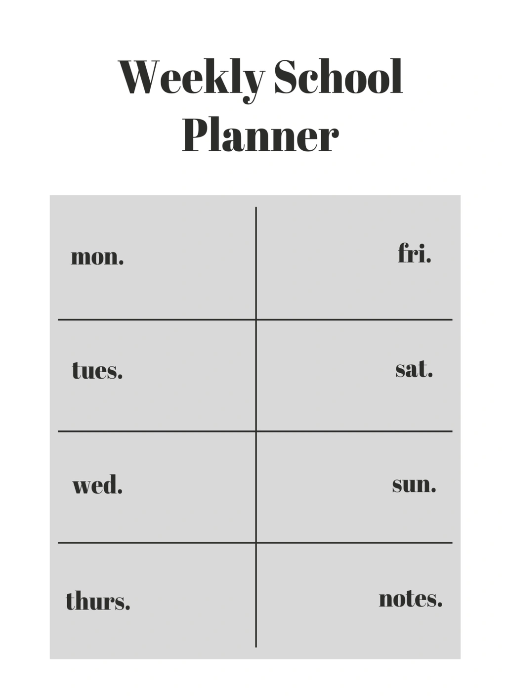 Simple 52-week School Planner 4 Simple 52-week School Planner - Image 4