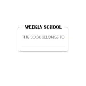 Simple 52-week School Planner
