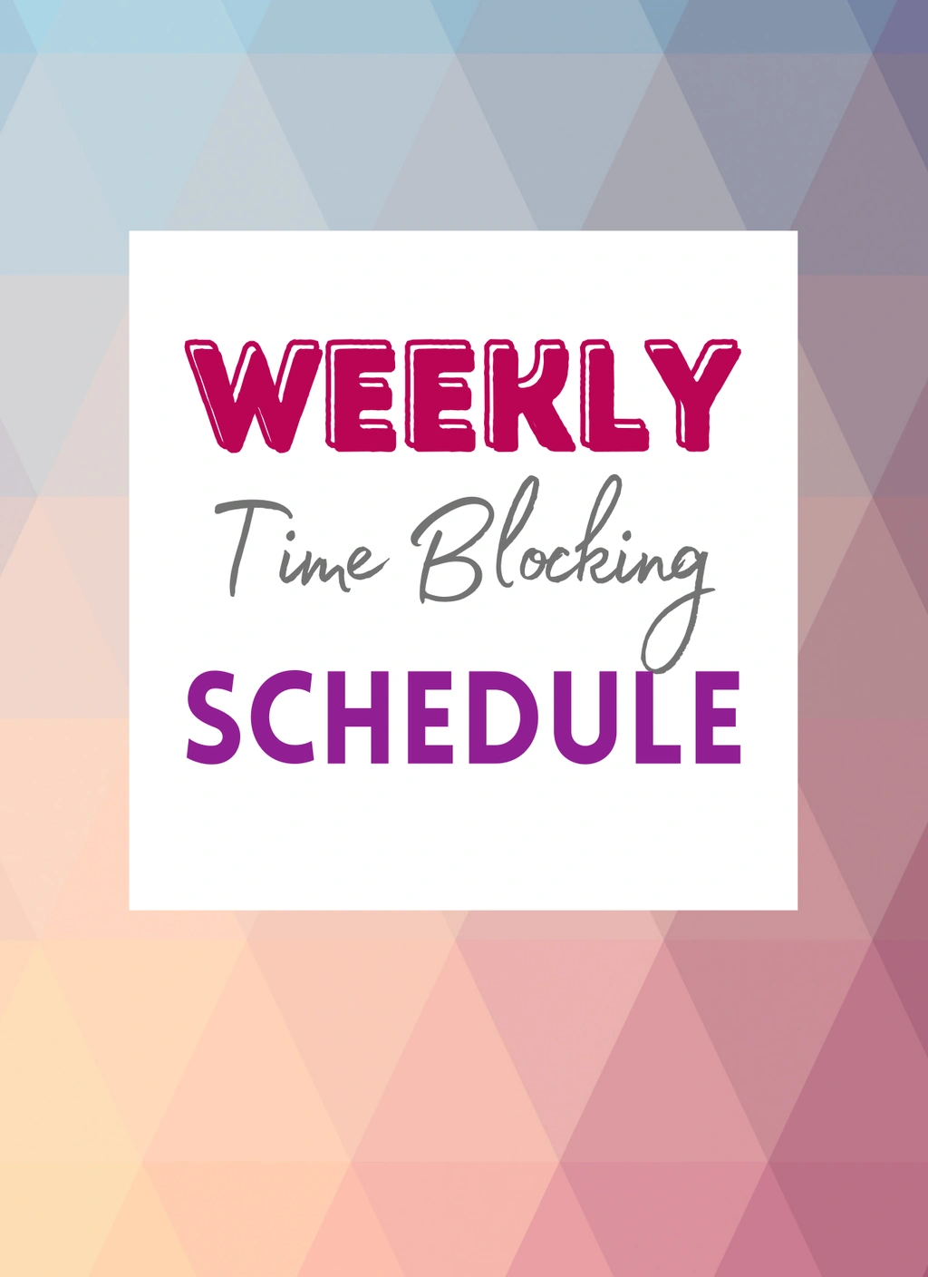 Weekly Time Blocking Planner (Planners)